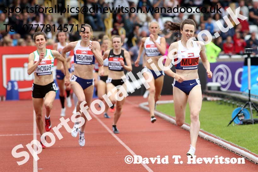 Womens 1500 metres, British Championships, Birmingham. Photo: David T. Hewitson/Sports for All Pics